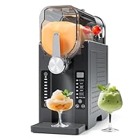 Slushie Machine No Ice Needed, Slushy Machine for Home, Frozen Drink Maker with 6 Preset Programs for Margaritas, Frappés, Milk Shake and More, LED Display, Auto Clean, Black, 1 Pack+6 Modes