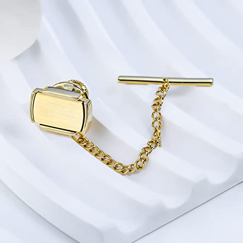 HAWSON Tie Pins Tie Tacks for Men with Chain, Mens Jewelry or Accessories for Wedding Birthday Anniversary Christmas Valentine's Day4