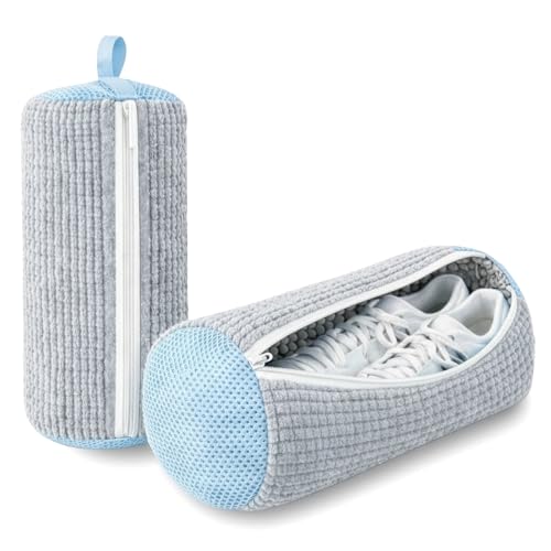 PRISMAL Set 2 Pezzi Sacchetto Scarpe Lavatrice – Protezione Avanzata e Pulizia 360° Scarpe Sportive e Sneakers – Borsa Lavascarpe Riutilizzabile in Microfibra con Cerniera Rinforzata Antigraffio