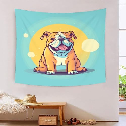 Tapisserie murale bouledogue français pour créer un salon chaleureux et original