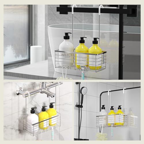 DELLAN-Hanging-Shower-Organizer-Shower-Rack-with-Hooks-Over-the-Door-Bathroom-Shower-Caddy-and-Basket