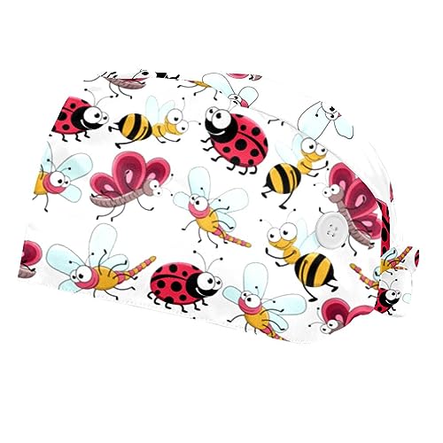 Casquettes de travail ajustables VERED avec bandeau de transpiration 2PCS