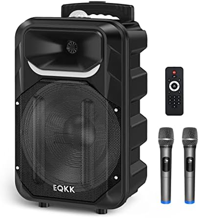 Portable Karaoke Machine for TV Adults and Kids with 2 Wireless Microphones 2023 New 10" Subwoofer PA Machines Bluetooth 5.0 Karaoke Speaker System with DJ Light for Outdoor Party
