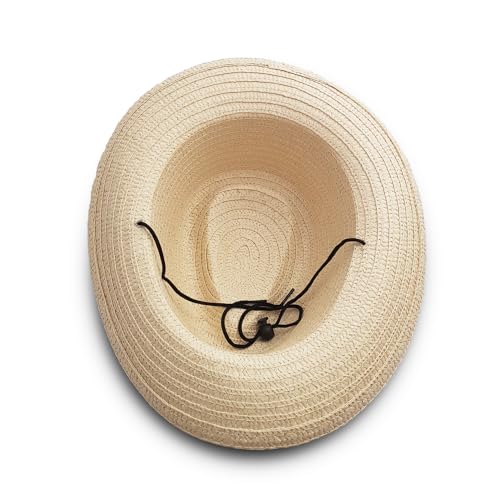 Image of VRITRAZ Kids Straw Hat for Baby Boys & Girls | Printed Summer Sun Hat, Woven Wide Brim Beach Cap, Lightweight Breathable Holiday Travel Picnic Outdoor Fancy Dress Fashion Hat for Children & Toddler