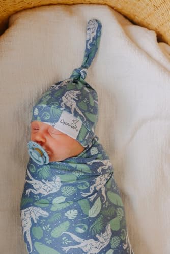 Image of Copper Pearl Swaddle Blankets for Newborns | Soft Stretchy Receiving Blankets for Boys and Girls | Large 46 x 46 Inch Baby Blankets | Lightweight and Breathable Swaddles | Jurassic Park