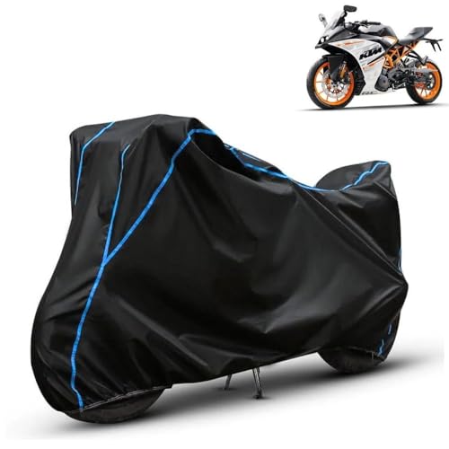 Image of Kerwa Waterproof Bike Cover Compatible with KTM RC 390 | Dust Proof, UV-Resistant, All-Weather Protection Bike Body Cover, Windproof Elastic Bottom