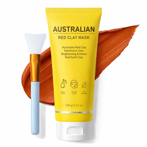 FMRFMR Australian Red Clay Face Mask - Deep Cleansing Detox Mud Mask with Kakadu Plum & Desert Lime - Pore Minimizing Natural Clay Mask for All Skin Types - 3.52 oz