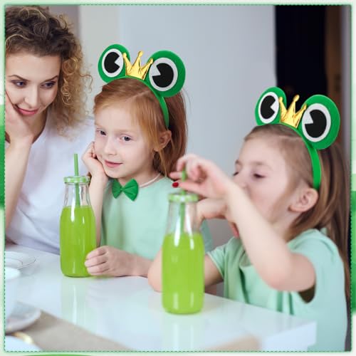 patinadrift 4 Stück Frosch Kostüm Set,Froschkostüm Kinder mit Frosch Stirnband Fliege Schwanz Tutu,Froschkönig Haarreifen Accessoire,Tierkostüm Kinder Set für Karneval Fasching