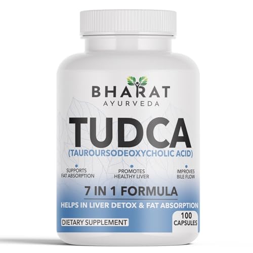 BHARAT AYURVEDA Tudca - Liver Supplement with Milk Thistle | Bile Salt | (100 Capsules)