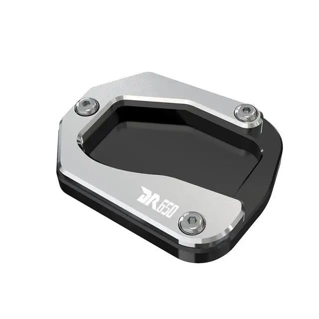 Élargisseur de béquille pour Suzuki DR650 de 1996 à 2025 en aluminium CNC argenté