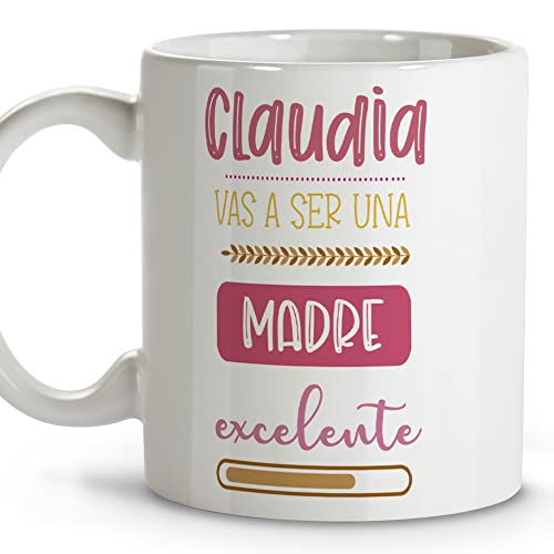 LolaPix Taza desayunos originales. Regalos Día de la Madre. Taza personalizada de cerámica. Regalos originales. Varios diseños.capacidad 330ml. Vas a ser una Madre