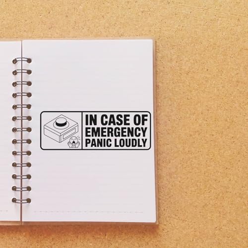 Panic Loudly Hand Stamp - Witty Self-Inking Visitor Mark, Funny