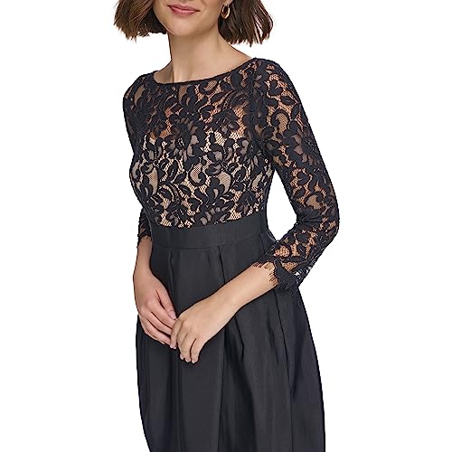 Eliza J Women's 3/4 Sleeve Boat Neck Knee Length4