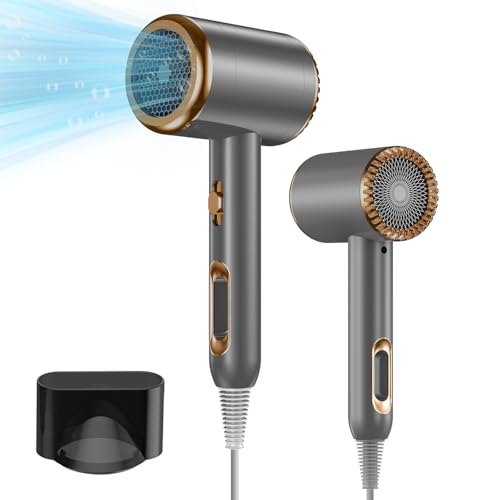 Bwaliffury Secador de Pelo Profesional Iónico, 2000W Secadores de Pelo de Viaje, Secador de Alta Velocidad, 3 Temperaturas, Secado Rápido, 1 Concentradores, para Salón de Peluquería en Casa Aplicable