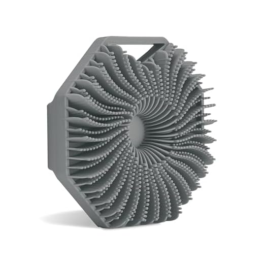 Sud Scrub® Antimicrobial Silicone Body Scrubber, Exfoliating Body Scrubber for Sensitive Skin, Eco Friendly Shower Scrubber for Body, Silicone Body Brush for Showering, Charcoal