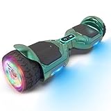 Bluetooth Hoverboard, MODEL:DN6-6.5 Matt & Chrome Color Hover Board with 6.5' Wheels Built-in Wireless Speaker Bright LED Lights