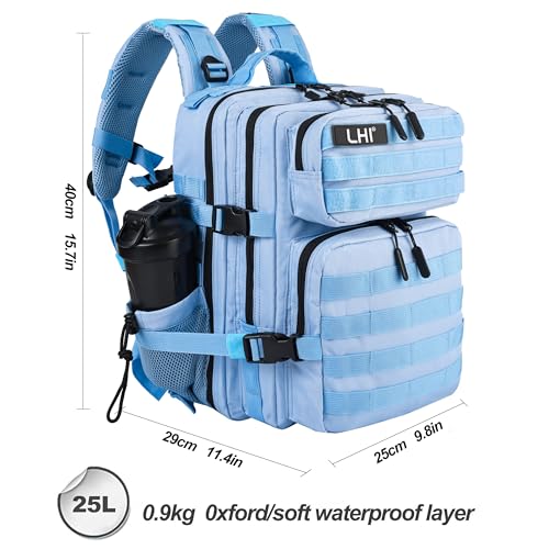Image of LHI Tactical Military Backpack for Men and Women 25L /35L Army Assault Pack Bag Small Rucksack with Bottle Holder