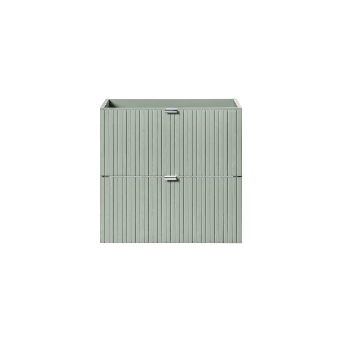 Meuble sous Vasque Elvina – 60 cm – 2 tiroirs – Vert Sauge Pastel – Meuble Suspendu