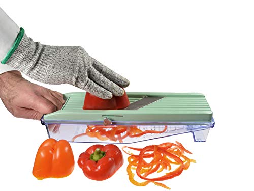 Benriner Mandoline Gemüseschneider Gemüsehobel BN-1 64 mm grün mit Auffangbehälter, ohne Gravur