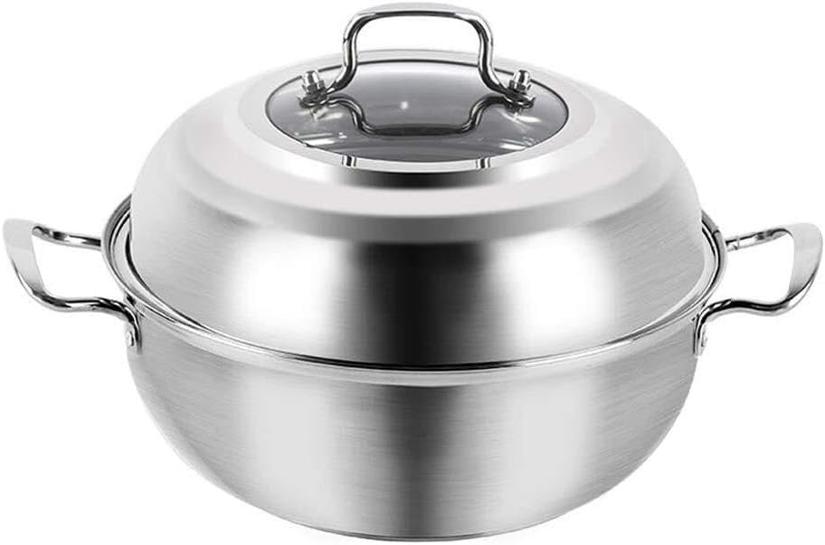Marmite à vapeur 30 cm en acier inoxydable 304 double couche pour induction