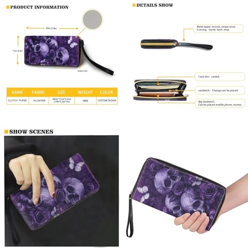 Tote Bag with Zipper Womens Leathe Handbags and Clutch Wallet Set Fashion Daypack3