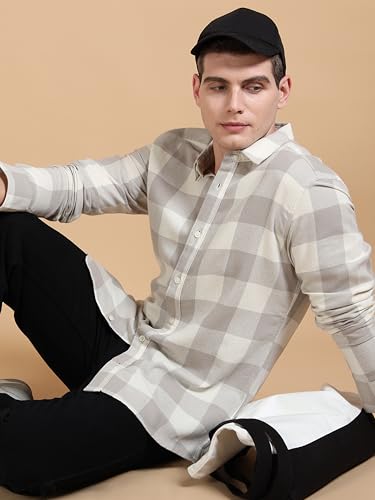 Image of StitchX Men's Brushed Cotton Buffalo Checkered Shirt-S-2XL