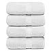Ariv Collection Premium Bamboo Cotton Bath Towels - Natural, Ultra Absorbent and Eco-Friendly 30" X 52" (White)