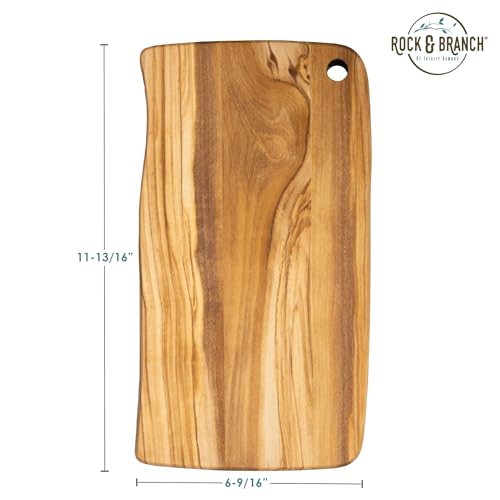 Tabla para cortar y servir de madera de olivo rectangular miniatura 6