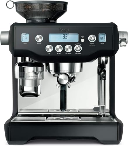 Sage - The Oracle, Bean to Cup Coffee Machine with Manual and Automatic Milk Frother, Volumetric or Timed Shot Control, 45 Grind Settings, Espresso, Cappuccino, 2.5L Water Tank, 2400 W, Black Truffle