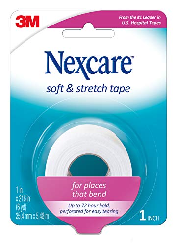 Nexcare Soft Cloth First Aid Tape, 1 Inch X 6 Yards (Pack of 2)