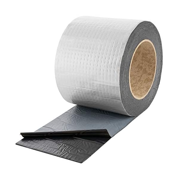 Poppstar Alu Butyl Klebeband (5 m x 100 mm x 1,5 mm) Aluminium Dichtband selbstklebend