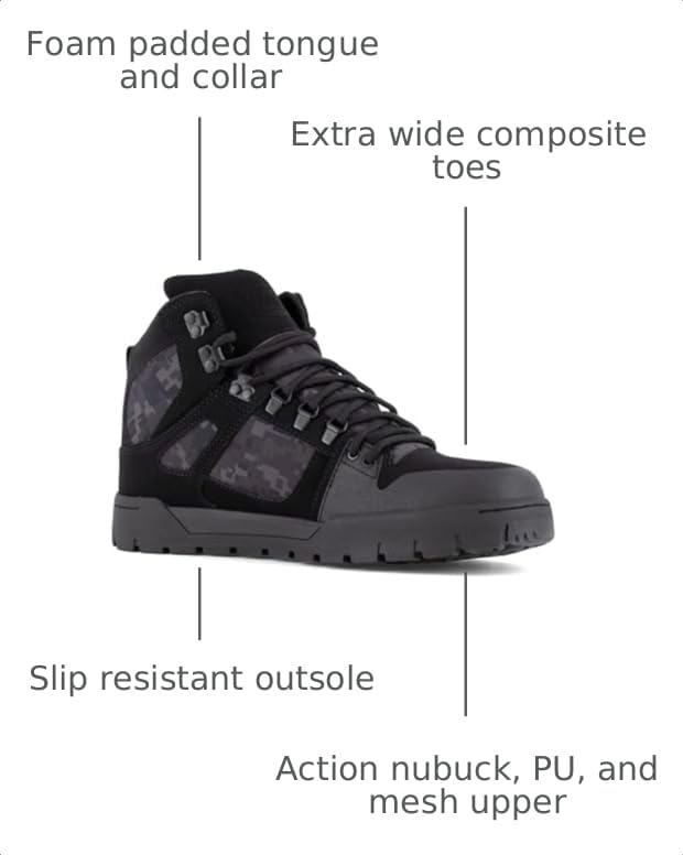 Image of DC Men's Pure Work Black Composite Toe Boots