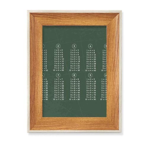 Table de multiplication en bois sous forme de cadre photo de bureau pour enfant