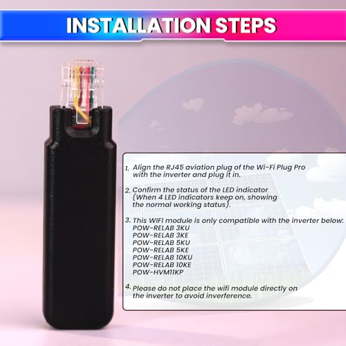 Image of amiciSolar WiFi + Bluetooth Module for Solar Hybrid Inverters - USB Communication Dongle with 2.4GHz WiFi, RS-232 Data Input, and Smart ESS App Compatibility