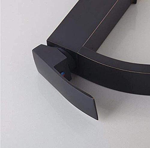 Robinet mitigeur en bronze noir huilé pour vasque chic - 4