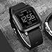 zolohoni Square Men's Digital Watch Big Numbers Dial Large Face Waterproof LED Watches with Alarm Date Stopwatch