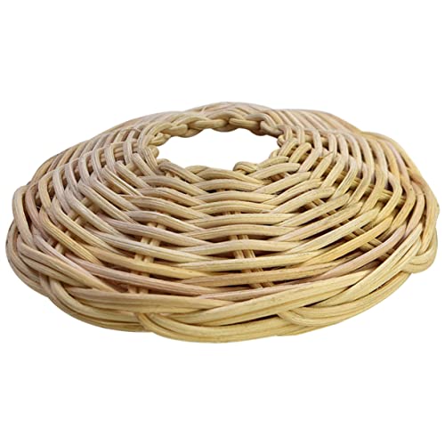 Zerodeko Pantalla De Lámpara Colgante De Ratán Tejida Diseño Rústico Para Decoración De Interiores Boho Para Cocina Comedor y Dormitorio De Luz y Acogedora Color Beige Natural
