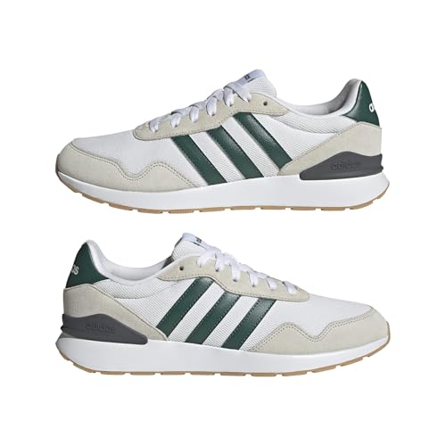 adidas Herren Run 60S 4.0 Shoes, FTWR White/Collegiate Green/Grey One, 46 EU – Ansicht 6