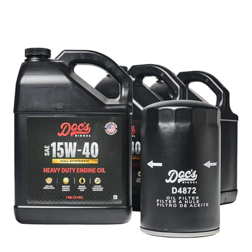 Doc's Diesel 15W-40 Full Synthetic Oil Change Kit D4872+DOCS15W40-3 | 