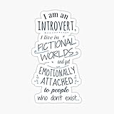 Introvert, Fictional Worlds, Fictional Characters Sticker - Sticker Graphic - Auto, Wall, Laptop, Cell, Truck Sticker for Windows, Cars, Trucks