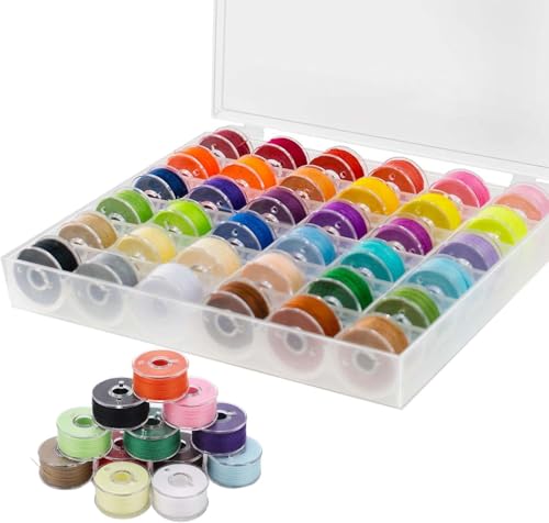 36 Pcs Sewing Machine Bobbin Threads with Case - Accessories for Brother/Elna/Babylock/Janome/Singer Machines
