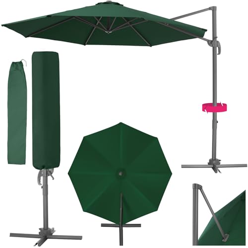TecTake 800684 - Parasol Excéntrico de Jardín, Mástil de Aluminio con Manivela,...