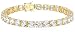 Sterling Silver Round Cut 6mm Cubic Zirconia Tennis Bracelet