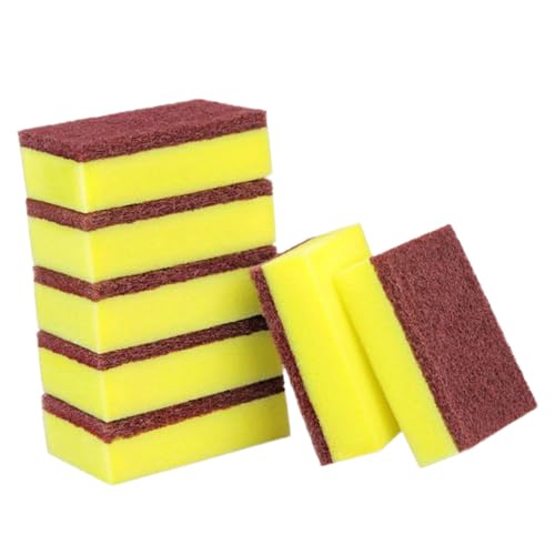 CIYODO 10 Piezas Unidades Esponja de Limpieza Cocina Alta Densidad para Fregado Fuerte Absorción Agua Espuma Rica sin Daños Cocina Baño