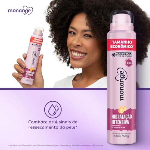 Monange Desodorante Hidratação Intensiva Aerossol Antitranspirante Feminino 200ml