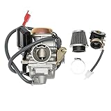 PD24J Carburetor 24mm for GY6 125cc 150cc 152QMJ 157QMI 4 Stroke Engines Electric Choke Motorcycle...