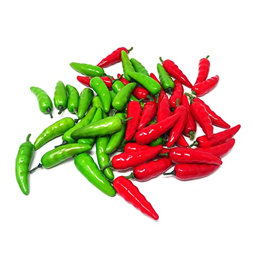Pimientos artificiales pequeños que no se pudren chiles de espuma para escaparates 2