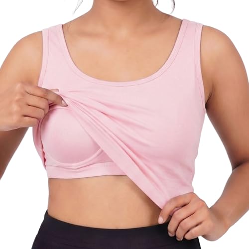 Image of DChica Essentials Women's Padded Tank Top, Soft & Supportive Fit, Seamless Non-Wired Cami Bra, Comfortable Stretch Fabric, Innerwear for Women