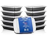 Chef's Star Reusable Food Storage Containers with Lids - 26 oz - BPA Free - Microwave Safe - Dishwasher Safe - Stackable - 10 Pack