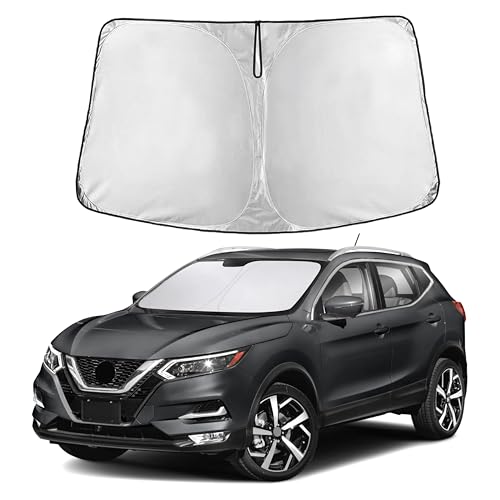 Image of EcoNour Windshield Sun Shade Compatible for Nissan Rogue Sport 2017-2022 | Compact SUV Front Window Sunshade | Foldable Sun Visor Protector | UV & Heat Blocking Protection